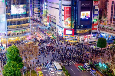 Geceleri geçiş Shibuya