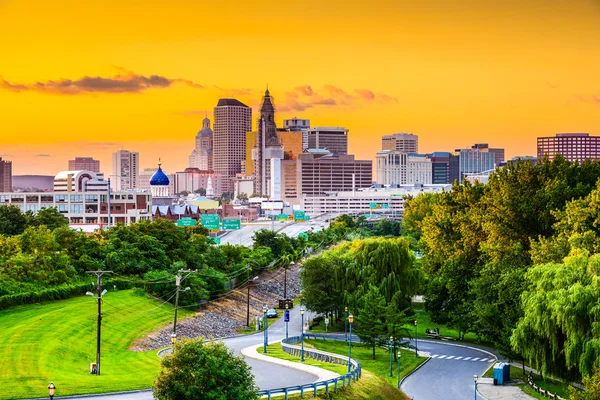 Hartford, Connecitcut Skyline — Zdjęcie stockowe