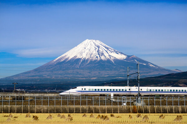Fuji and high speed Train
