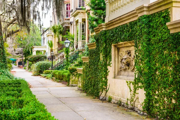 Savannah Georgia Distrito Histórico — Fotografia de Stock