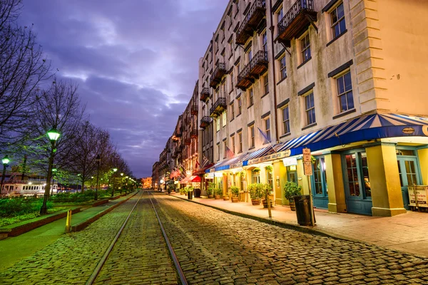 River Street en Savannah — Foto de Stock