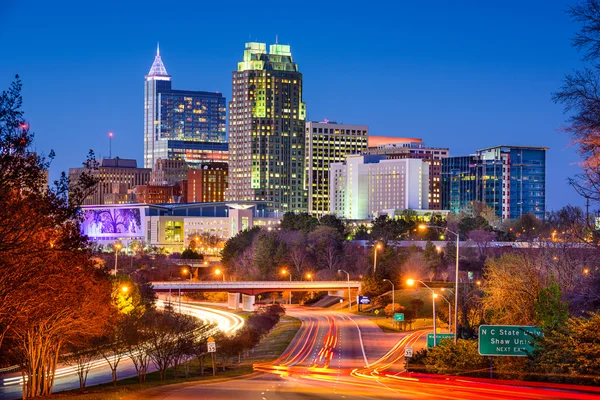 Raleigh skyline da Carolina do Norte — Fotografia de Stock