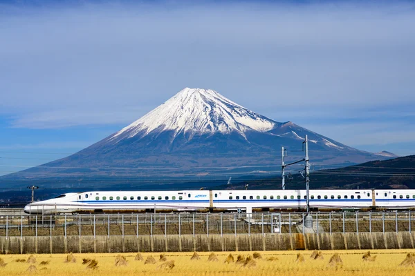 Gunung Fuji dan Shinkansen Bullet Train — Stok Foto