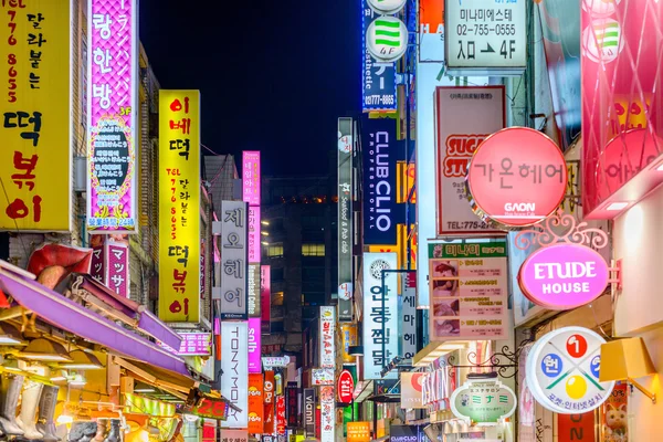 Seoul Nightlife District — Stock Photo, Image