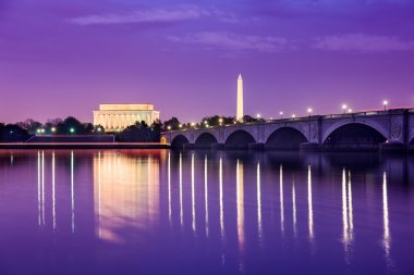 Washington DC Monuments on the Potomac clipart
