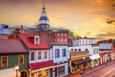 Şehir merkezindeki Annapolis Maryland