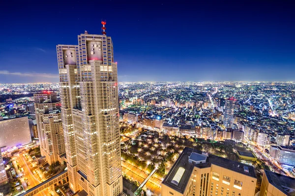 Paisagem urbana de shinjuku — Fotografia de Stock