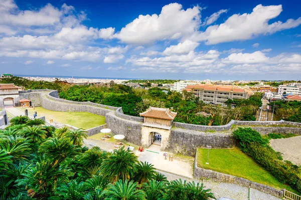 Parede do castelo de Naha — Fotografia de Stock