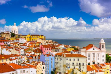 Alfama Lisbon Cityscape clipart