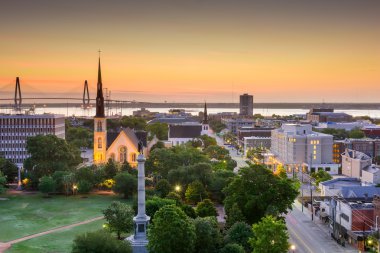 Charleston South Carolina Cityscape clipart