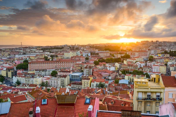 Lisabonský západ slunce — Stock fotografie