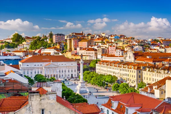 Plaza Rossio de Lisboa — Foto de Stock