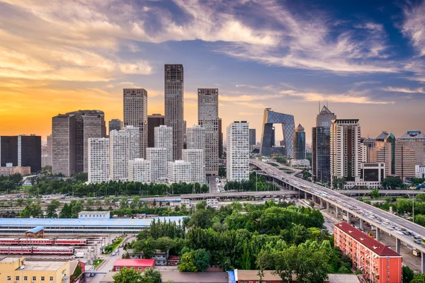 Beijing finansiella distriktet Skyline — Stockfoto