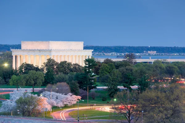 Mémorial Lincoln la nuit — Photo