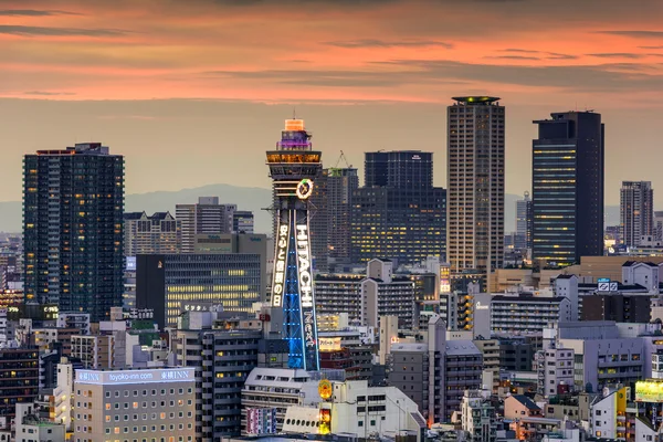 Shinsekai, horizonte de Osaka — Foto de Stock
