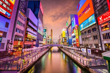 Dotonbori Osaka bölgesi, Japonya