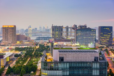 Tokyo, Japonya Odaiba Cityscape