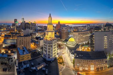 Buffalo, New York, ABD şehir merkezi silüeti.