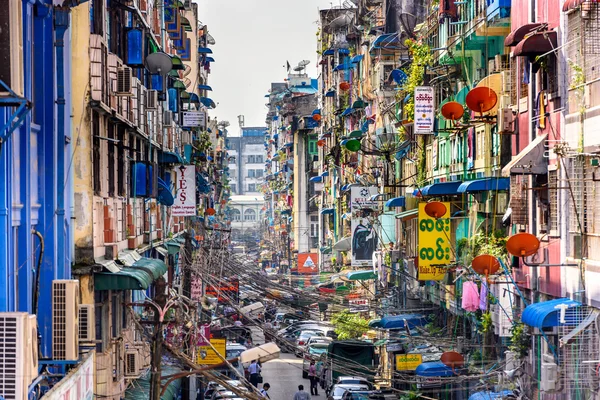 Yangon, Myannar Alleyway — Stok fotoğraf