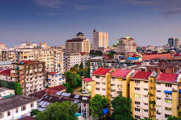 Yangon, Myanmar Downtown — Zdjęcie stockowe