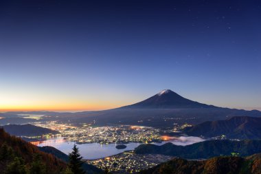 Fuji Dağı ve Gölü Kawaguchi