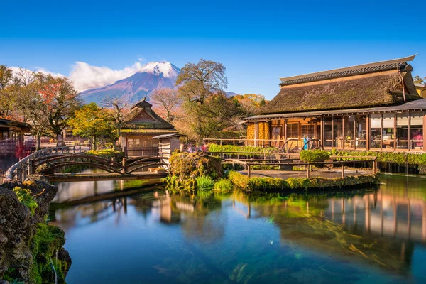 MT. Fuji och historiska byn — Stockfoto