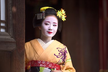 Japanese Maiko in Kyoto clipart