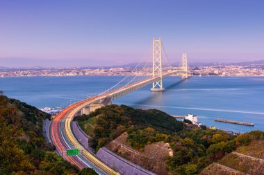 Akashi Kaikyo Bridge in Kobe, Japan clipart