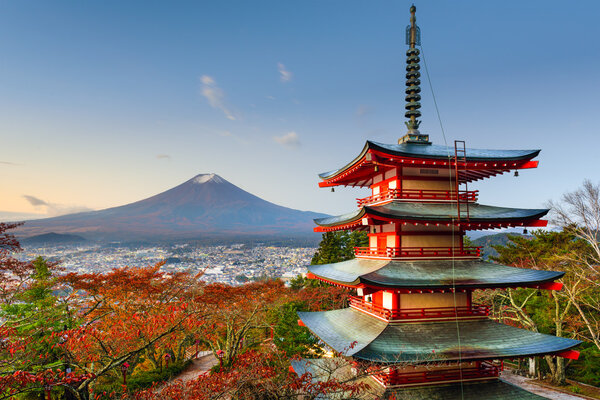Mt. Fuji and Pagoda