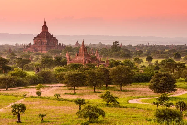 Bagan Myanmar templos antigos — Fotografia de Stock