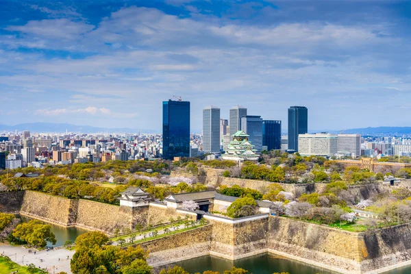 Castillo de Osaka Skyline —  Fotos de Stock