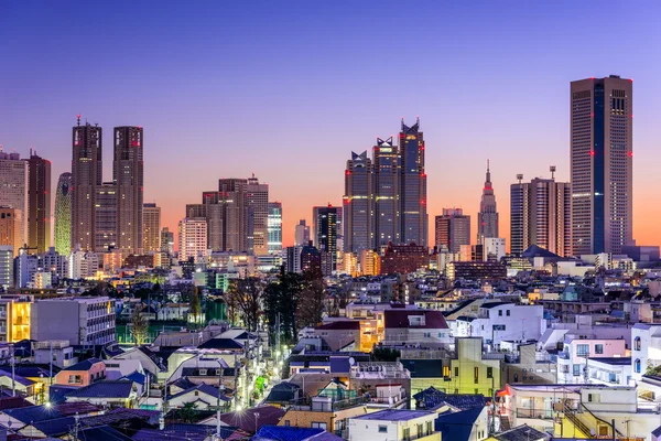 Tokyo finans bölgesine manzarası — Stok fotoğraf