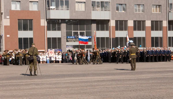 Victory day Parade on red square — Stock Photo, Image