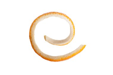 turuncu kabuk, beyaz arkaplanda 