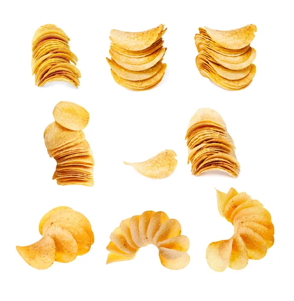 Conjunto de batatas fritas — Fotografia de Stock