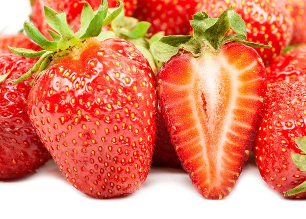 Red strawberries  background — Stock Photo, Image