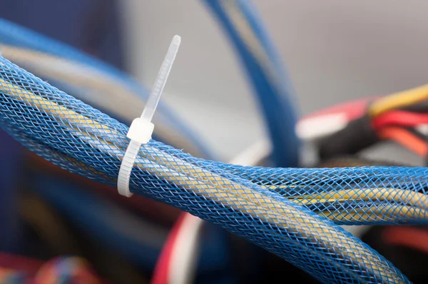 Wires of the PSU closeup — Stock Photo, Image