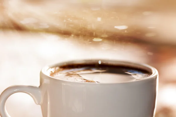 Cup of coffee closeup — Stock Photo, Image