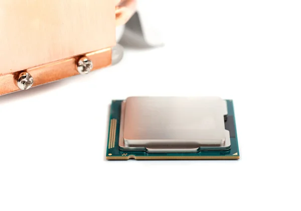Enfriador y la CPU aislado — Foto de Stock