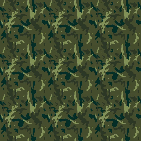 Bosque de camuflaje patrón de azulejos sin costura — Vector de stock