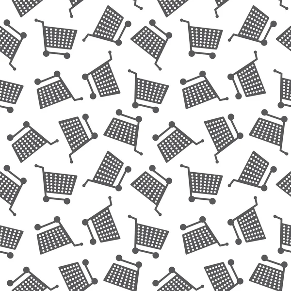 Nahtlose Einkaufswagen Muster Hintergrund — Stockvektor