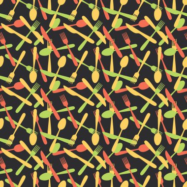 Sorunsuz çatal bıçak takımı mutfak gümüş desen