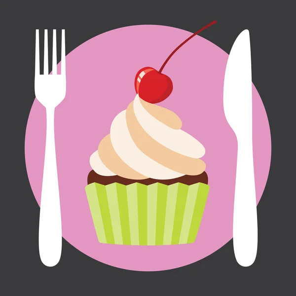Cupcake Cafe λογότυπο — Διανυσματικό Αρχείο