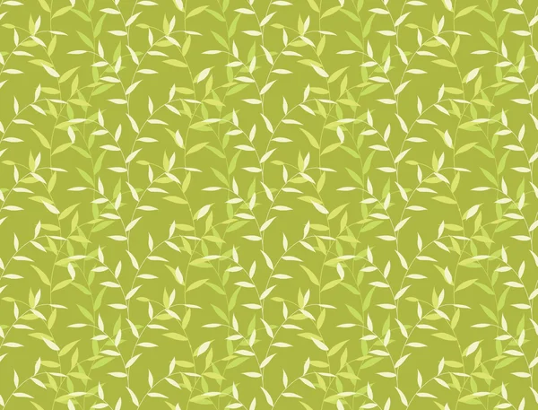 Feuilles sans couture et motif floral de branche bouclée — Image vectorielle