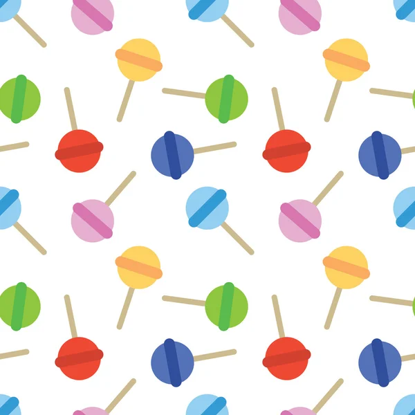 Sans couture douce couleur sucette Candy Pattern — Image vectorielle