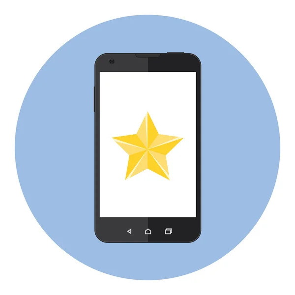Mobilní lesklý hvězda — Stockový vektor