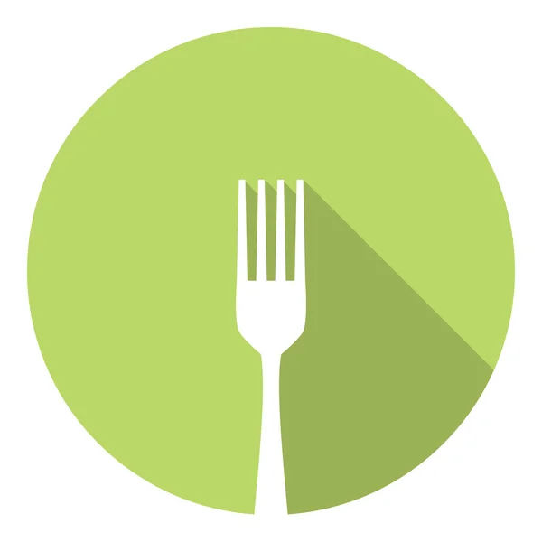 Símbolo de tenedor de cocina — Vector de stock
