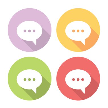 Konuşma balonu sohbet Icons Set