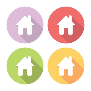 ev düz simgeler kümesi