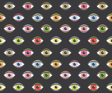 Kesintisiz insan gözü desen